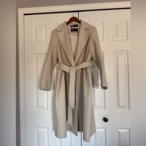 Zara Beige Belted premium wool Coat